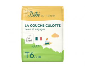BEBE AU NATUREL La Couche Culotte - Taille 6 / +16 kg A l'unit� / 18 Couches Culottes 