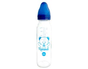 DBB REMOND Biberon en Verre R�gul'air 240ml Bleu Oc�an - T�tine Silicone