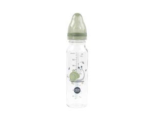 DBB REMOND Biberon en Verre R�gul'air 240ml Vert Sauge - Escargot - T�tine Silicone