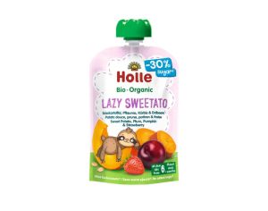 HOLLE Gourde Lazysweetato - Patate douce, Prune, Potiron et Fraise - 100g - D�s 6 mois