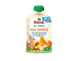 HOLLE Gourde Paca Pumpkin - Potiron, P�che, Banane et Avoine - 100g - D�s 6 mois