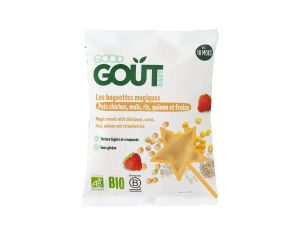 GOOD GOUT Les baguettes magiques - pois chiche, ma�s, riz, quinoa et fraise 35g - D�s 10 mois