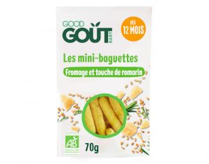 GOOD GOUT Mini-baguettes Fromage et Romarin - 70g - D�s 12 mois