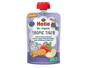 HOLLE Gourde Tropic Tiger - Pomme Mangue Fruits de la Passion - 100 g - D�s 8 mois