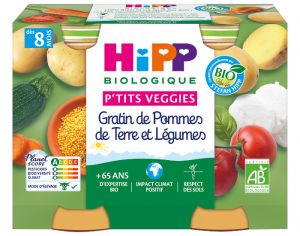 HIPP Ptits Veggies - 2 x 190 g Gratin de Pommes de terre et L�gumes