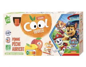 VITABIO Pack Famille Cool Fruits La Pat' Patrouille Pomme P�che Abricot - 12x90g